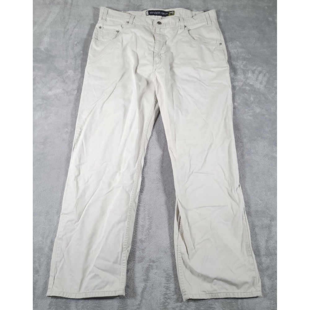 Vintage Levi's SilverTab Jeans Men 38 x 32 Straight Loose Pants Ivory Off White